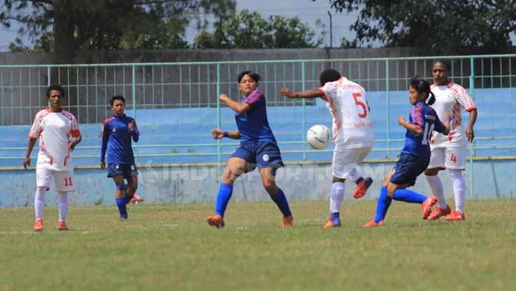 Situasi pertandingan Arema FC vs Persipura putri