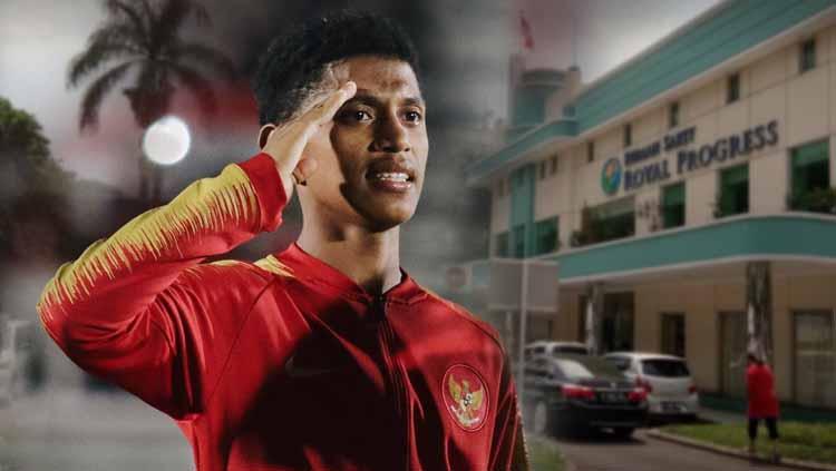 Pemain Timnas Indonesia U-16, Alfin Farhan Lestaluhu, pasca menjadi korban gempa bumi Ambon, Maluku. Kabar duka ini menjadi sorotan media olahraga asing. - INDOSPORT