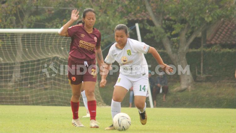 Pertandingan PSM Makassar vs Persebaya di Liga 1 Putri 2019.