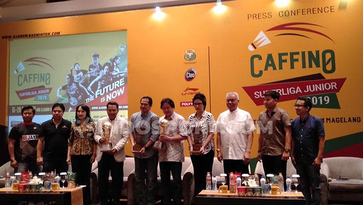 Konferensi Pers Caffino Superliga Junior 2019 pada Rabu (09/10/19) di salah satu hotel bilangan Tanah Abang, Jakarta. - INDOSPORT