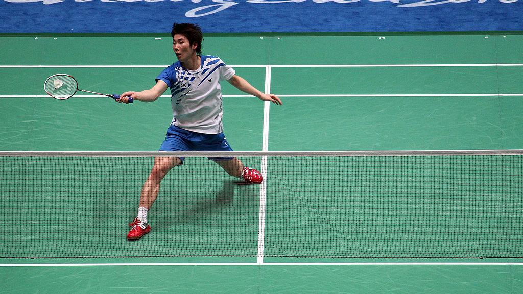 Son Wan-ho, pebulutangkis Korea Selatan dalam ajang Asian Games 2010 di Guangzhou, China
