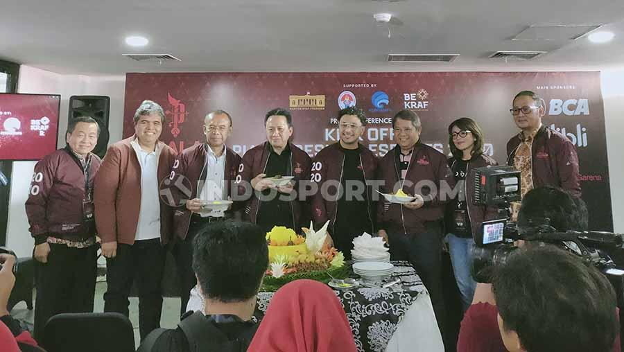 Kick Off Piala Presiden eSports 2020, Gatot S Dewa Broto (Sekretaris Kemenpora), Triawan Munaf (Badan Ekonomi Kreatif), Rudiantara (Kominfo), Giring Ganesha (Ketua Panitia Piala Presiden 2020).