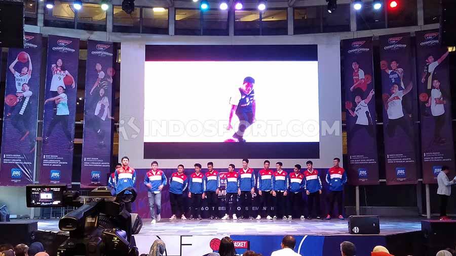 Acara pembuka Honda DBL 2019 DKI Jakarta-Champion Series di salah satu pusat perbelanjaan di bilangan Kebayoran Lama, Jakarta Selatan pada Minggu (131019).