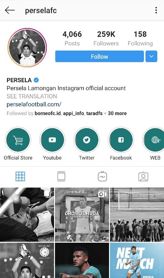 Mengenang almarhum Choirul Huda, Persela Lamongan ganti foto profil Instagram. Copyright: Instagram @perselafc