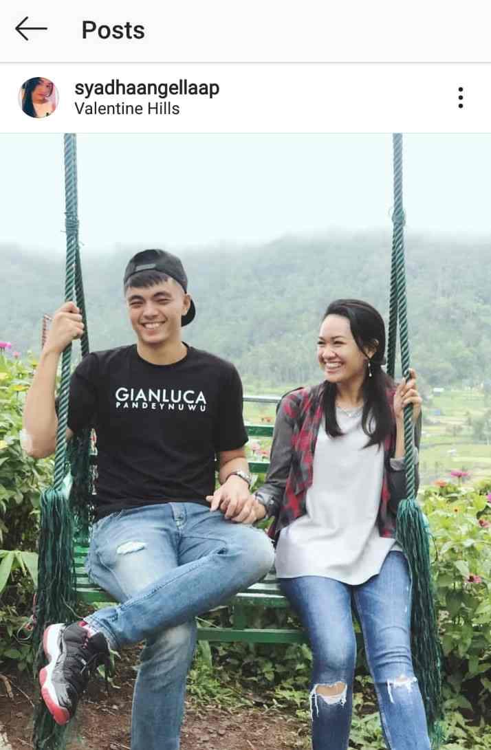 Momen romantis bersama sang kekasih Gianluca Pandeynuwu. Copyright: Instagram @syadhaangellaap