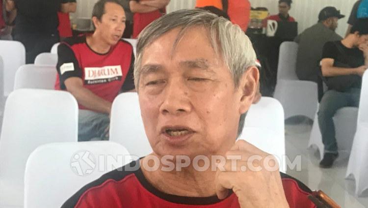 Christian Hadinata saat menghadiri audisi bulutangkis PB Djarum pada Sabtu (18/10/19) lalu.