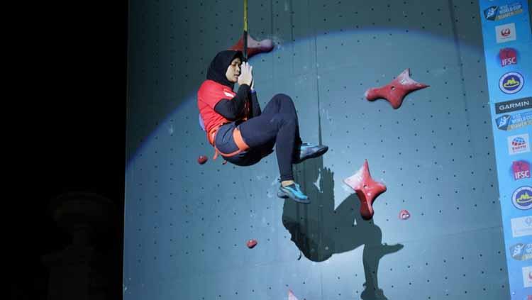 Aries Susanti Rahayu, spiderwoman asal Indonesia memecahkan rekor dunia Speed World Record usai juara di IFSC World Cup Xiamen 2019.