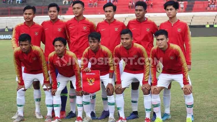 Timnas Indonesia U-19 melawan China U-19 di Stadion Kapten I Wayan Dipta, Gianyar, Minggu (20/10/19). - INDOSPORT