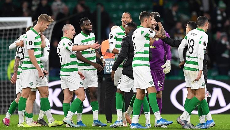 Celtic sukses menekuk tamunya Lazio 2-1 dalam laga matchday ketiga Grup E Liga Europa di Celtic Park, Jumat (25/10/19) dini hari WIB. Copyright: @CelticFC