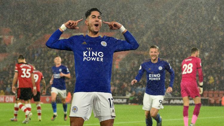 Selebrasi Ayoze Perez ketika mampu mencetak gol ke gawang Southampton di Liga Inggris, (26/10/19). Copyright: twitter.com/optajoe