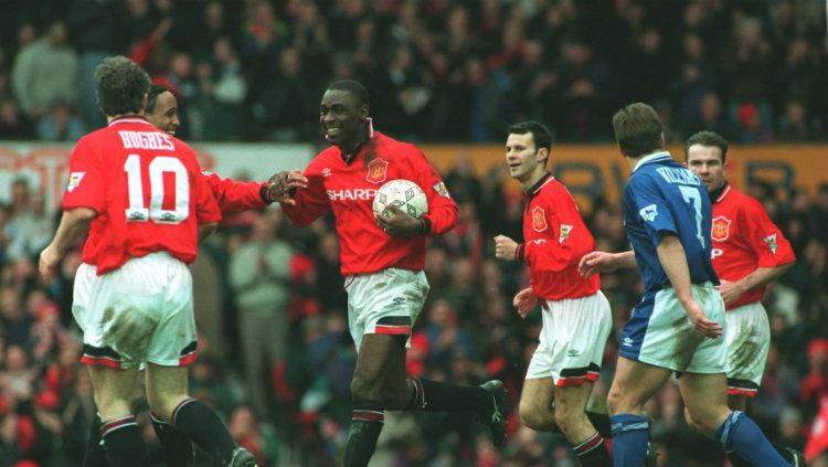 Pertandingan Liga Inggris Manchester United vs Ipswich Town yang berkahir 9-0, (03/03/95)