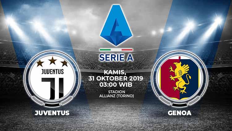 Pertandingan Juventus vs Genoa.