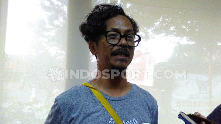 Ketua Umum Viking Persib Club (VPC), Heru Joko saat ditemui di salah satu rumah makan di Kota Bandung, Selasa (29/10/19).