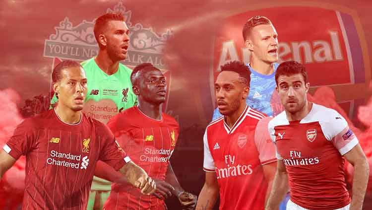 Starting XI gabungan Liverpool dan Arsenal di babak keempat Piala Liga Inggris-Carabao Cup 2019-2020, Kamis (31/10/19), pukul 02.30 WIB, di Anfield.