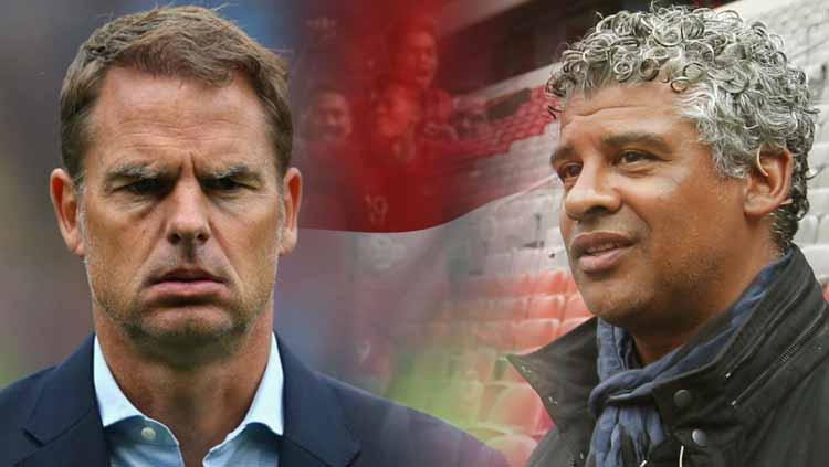 Frank de Boer (kiri) dianggap akan membahayakan Timnas Belanda usai ditunjuk gantikan Ronald Koeman yang gabung raksasa LaLiga Spanyol, Barcelona.