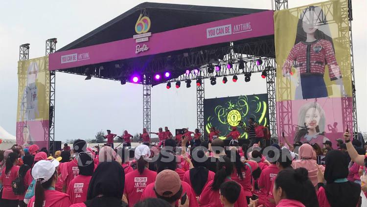 Suasana event lari Barbie Run 2019.