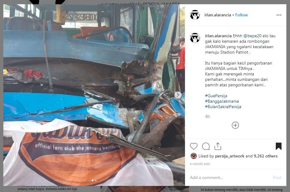 Kritikan Jakmania kepada Bambang Pamungkas 2 Copyright: https://www.instagram.com/irlan.alarancia/?hl=en