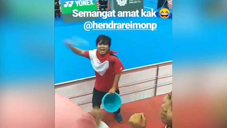 Dukungan suporter Indonesia di Kejuaraan Dunia Junior Bulutangkis 2019 Rusia