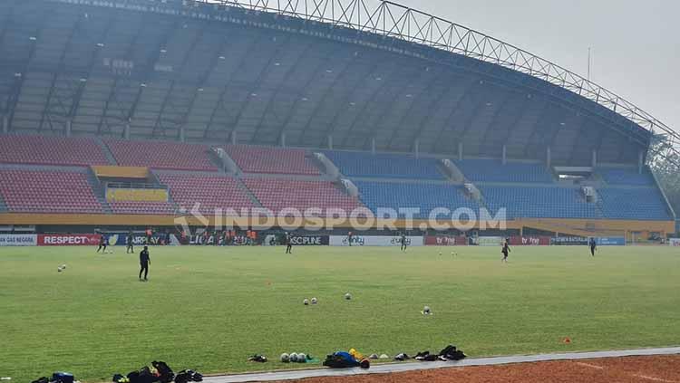 Penampakan kini Stadion Gelora Sriwijaya Jakabaring Palembang.