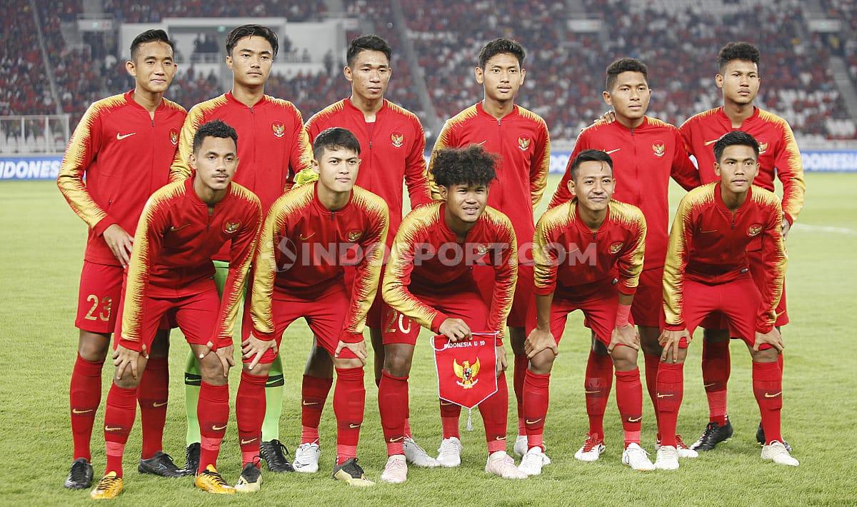 Skuat Timnas Indonesia U-19 yang menghadapi Korea Utara dalam laga terakhir grup K Kualifikasi Piala Asia U-19 2020.