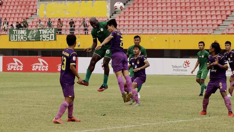 PSMS Medan hanya mampu bermain imbang 1-1 atas Persik Kediri pada laga perdana Grup B babak 8 besar Liga 2 2019. Copyright: Media PSMS