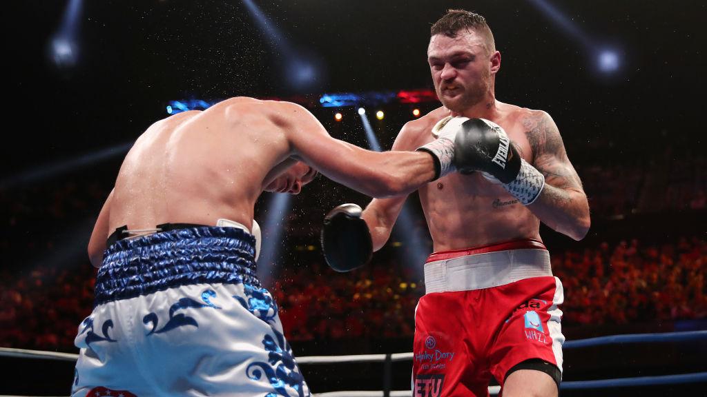 Dwight Ritchie saat memukul Tim Tszyu di kejuaraan WBO Global dalam perebutan gelar juara IBF Australasian super welterweight - INDOSPORT