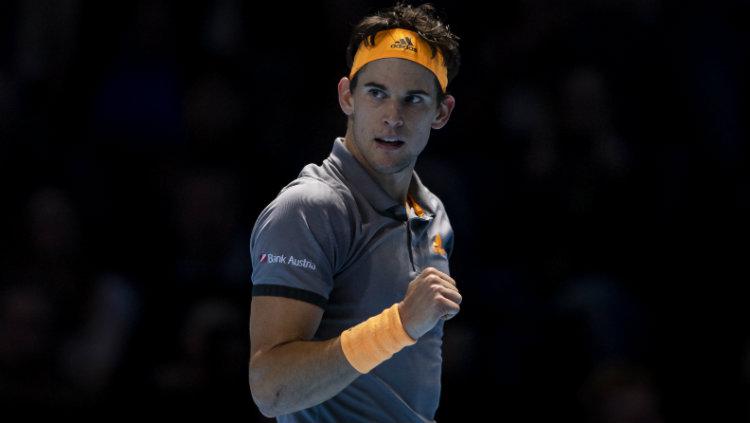 Dominic Thiem kala mengalahkan Novak Djokovic di Nitto ATP Finals 2019. - INDOSPORT