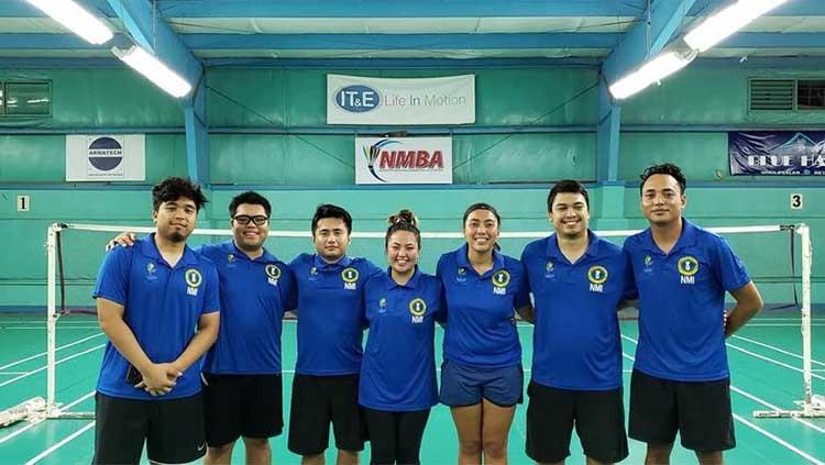 Tim bulutangkis Mariana Utara di Olimpiade Pasifik 2019.