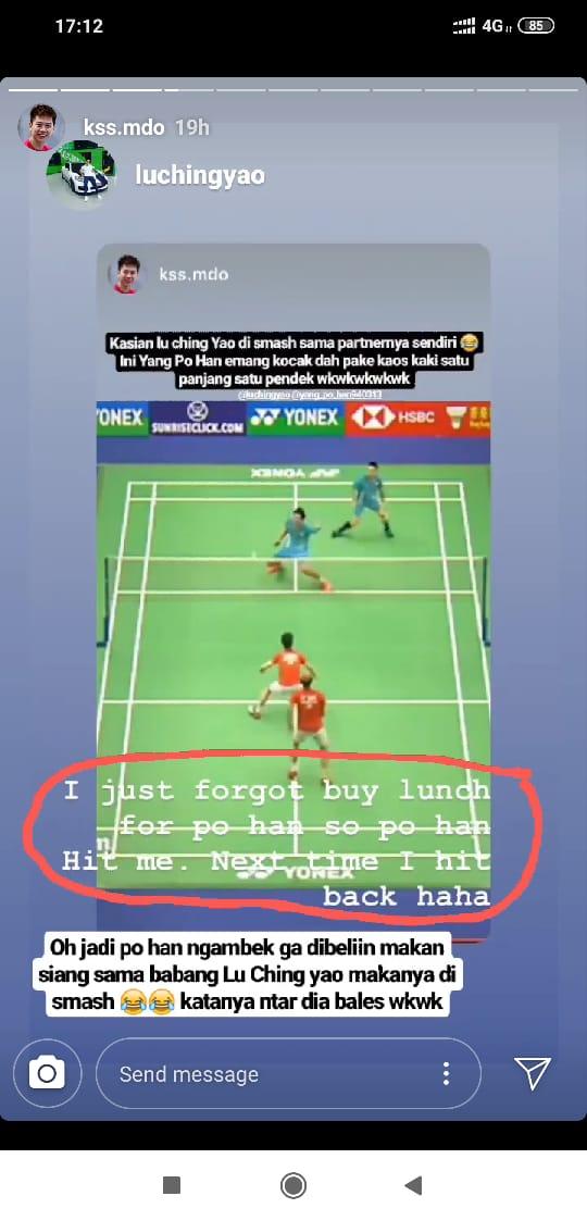 Dihajar Rekannya Sendiri Saat Lawan Kevin/Marcus, Lu Ching Yao Janji Akan Balas Dendam Copyright: instagram.com/luchingyao