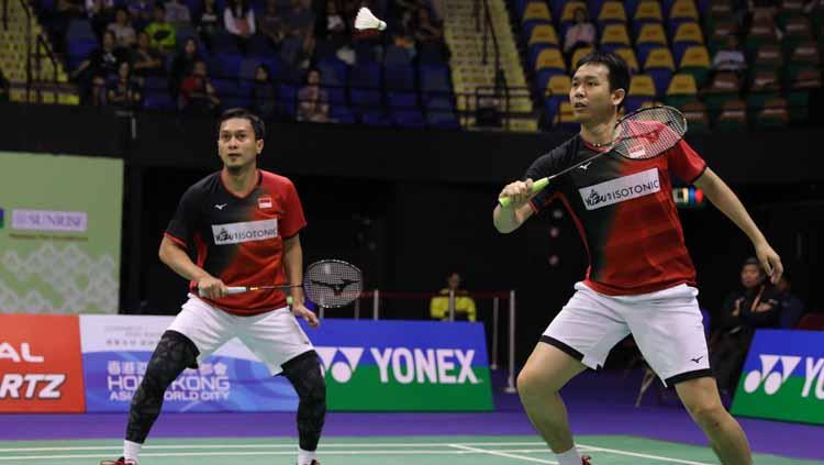 Ganda putra Indonesia, Mohammad Ahsan/Hendra Setiawan membongkar penyebab mereka nyaris kalah dan menang susah payah di babak pertama All England 2020