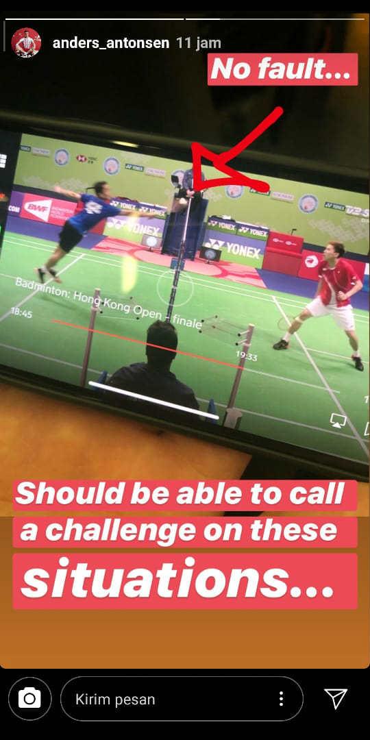 Unggahan Insta Story Anders Antonsen tentang Anthony Sinisuka Ginting Copyright: Instagram Anders_Antonsen