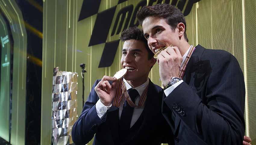 Pembalap motoGp asal Spanyol, Marc Marquez dan Alex Marquez. - INDOSPORT