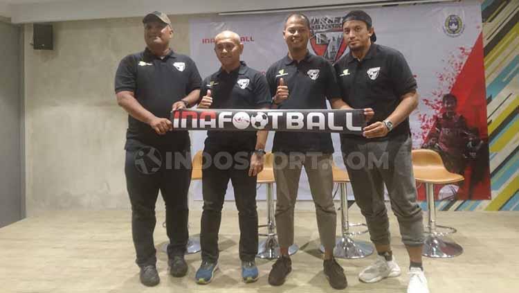 Acara jumpa pers turnamen sepak bola internasional usia muda Jakarta Seven Soccer (J7S) di kawasan Sudirman, Jakarta, Selasa (19/11/19).