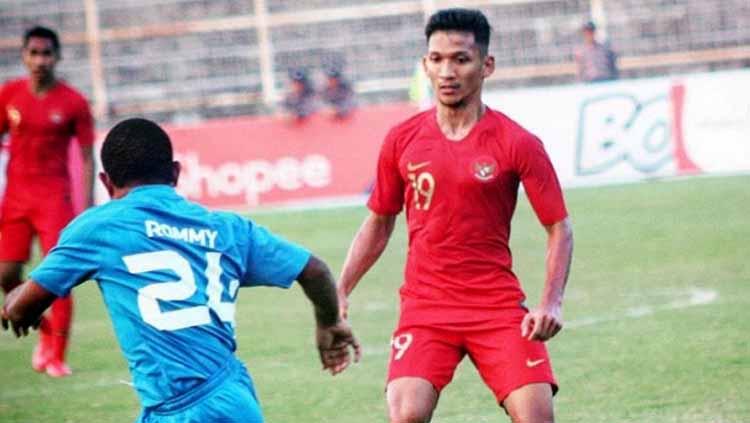 Gelandang timnas Indonesia dan Bhayangkara FC, Teuku Muhammad Ichsan.