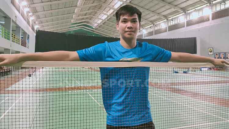 Daniel Marthin kerap kali disebut sebagai the next Kevin Sanjaya karena ulah tengilnya di lapangan. Copyright: Martin Gibsian/INDOSPORT