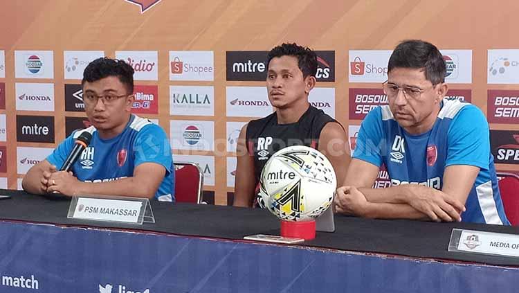 Ucapan belasungkawa dari PSM Makassar untuk mendiang istri Ilija Spasojevic, Lelhy Arief Spasojevic disampaikan saat konferensi pers di Media Center Stadion Andi Mattalatta, Makassar. - INDOSPORT