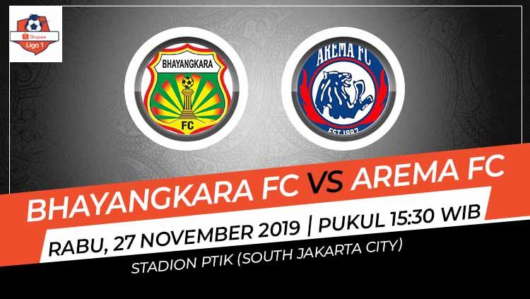 Prediksi pertandingan Liga 1 2019 pekan ke-29 antara Bhayangkara FC vs Arema FC tampaknya bakal merebut hattrick kemenangan, Rabu (27/11/19).