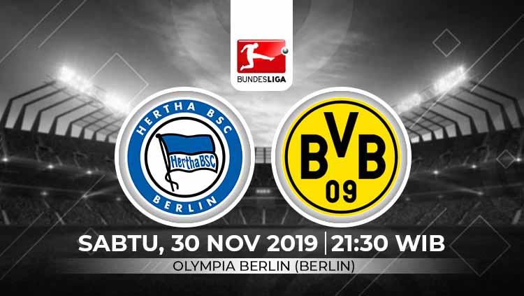 Berikut prediksi pertandingan antara Hertha BSC vs Borussia Dortmund pada pekan ke-13 Bundesliga Jerman musim 2019-2020.