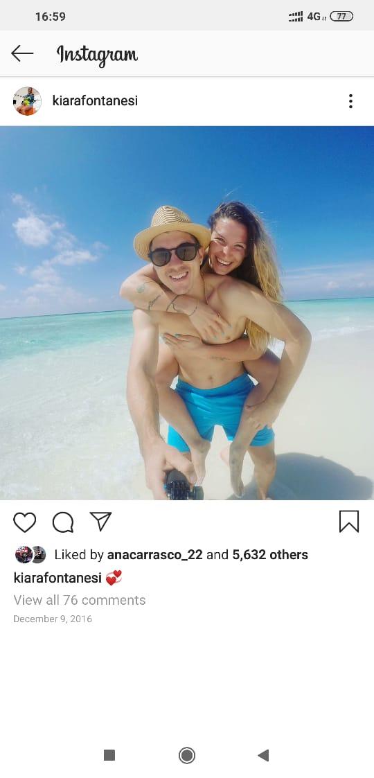 Saat berlibur dengan Vinales Copyright: instagram.com/kiarafontanesi