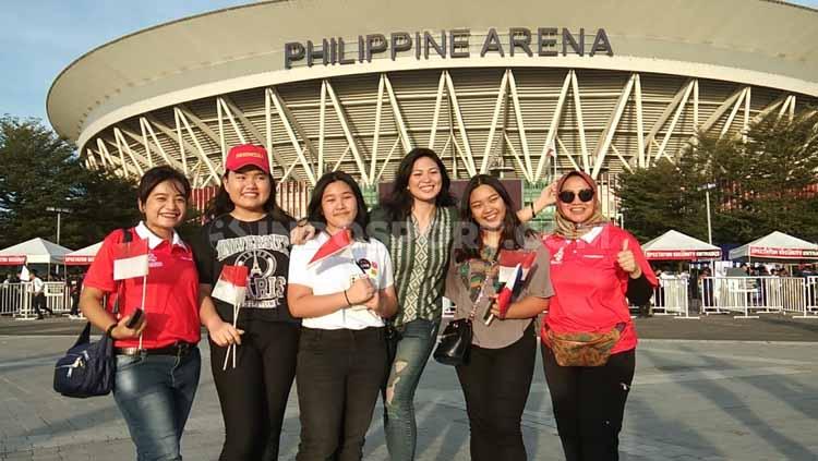 Perkumpulan pelajar Indonesia di Filipina juga menyempatkan diri mendatangi Philippine Arena untuk menyaksikan opening SEA Games 2019.