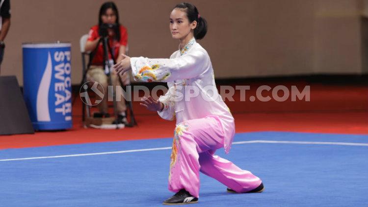 SEA Games 2019 di Filipina jadi pengalaman berharga bagi pewushu Alexandra Calista Setiawan. - INDOSPORT