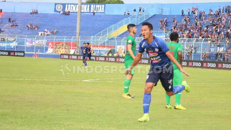 Dendi Santoso melakukan selebrasi Copyright: Ian Setiawan/INDOSPORT