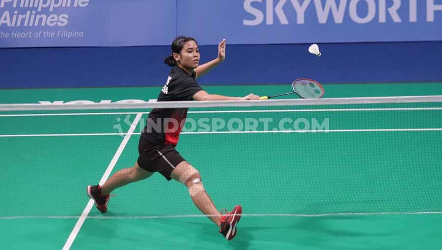 Pebulutangkis tunggal putri Indonesia, Gregoria Mariska berhasil menang atas wakil Thailand, Busanan Ongbamrungphan di babak kedua Thailand Masters 2020. - INDOSPORT