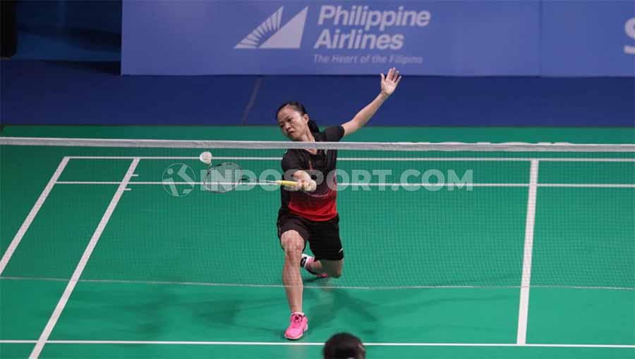 Pebulutangkis Indonesia Fitriani gagal menyumbang poin untuk Indonesia di Final SEA Games 2019 setelah kalah atas wakil Thailand, Busanan Ongbamrungphan, Selasa (03/12/19).