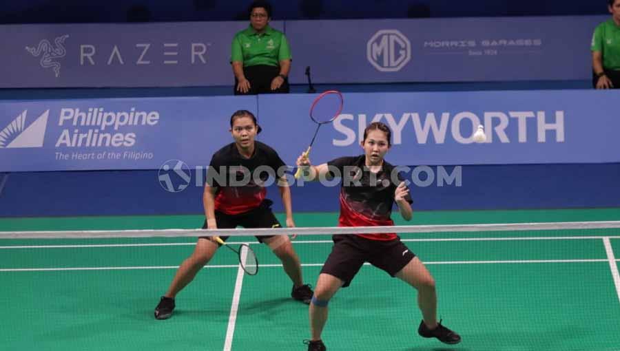 Ganda Putri Indonesia Siti Fadia Silva Ramadhanti/Ribka Sugiarto gagal sumbang poin setelah dikalahkan Ganda Putri Thailand Chayanit Chaladchalam/Phataimas Muenwong, Selasa (3/12/19).