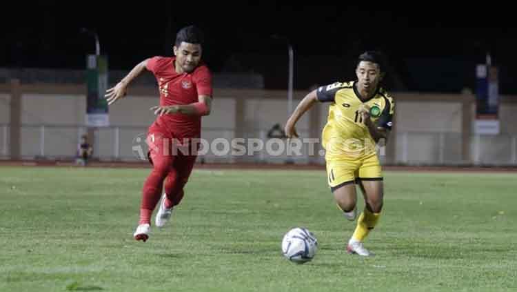 Situasi pertandingan keempat Grup B SEA Games 2019 antara Timnas Indonesia U-23 vs Brunei Darussalam, Selasa (03/12/19).