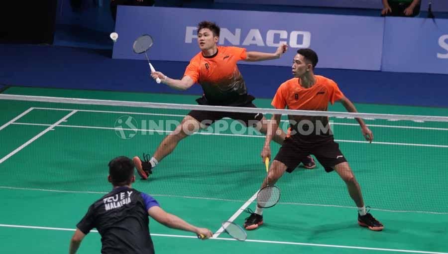 Ganda Putra Indonesia Wahyu Nayaka Arya Pangkaryanira/Ade Yusuf Santoso berhasil mengalahkan pasangan Malaysia Ong Yew Sin/Teo Ee Yi pada Final SEA Games Filipina 2019, Rabu (4/12/19). - INDOSPORT