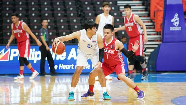Andakara Prastawa di laga basket Timnas Indonesia vs Thailand SEA Games 2019.
