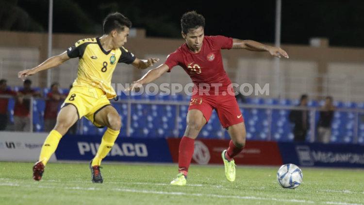 Pemain Timnas U-23, Osvaldo Haay mencetak tiga gol dalam laga SEA Games 2019 melawan Timnas Brunei. - INDOSPORT