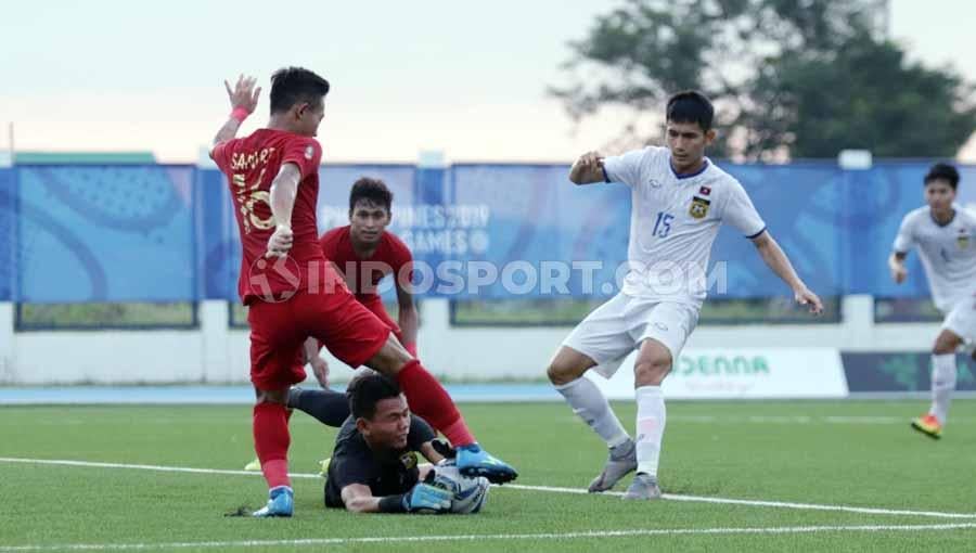 Laga antara Indonesia U-23 vs Laos U-23 SEA Games Filipina 2019, Kamis (05/12/19).